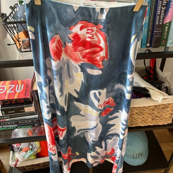 Aritzia Babaton Everly Camisole and Slip Skirt Set in SMOKEY BLUE/FRESCO PNK - Picture 4 of 5